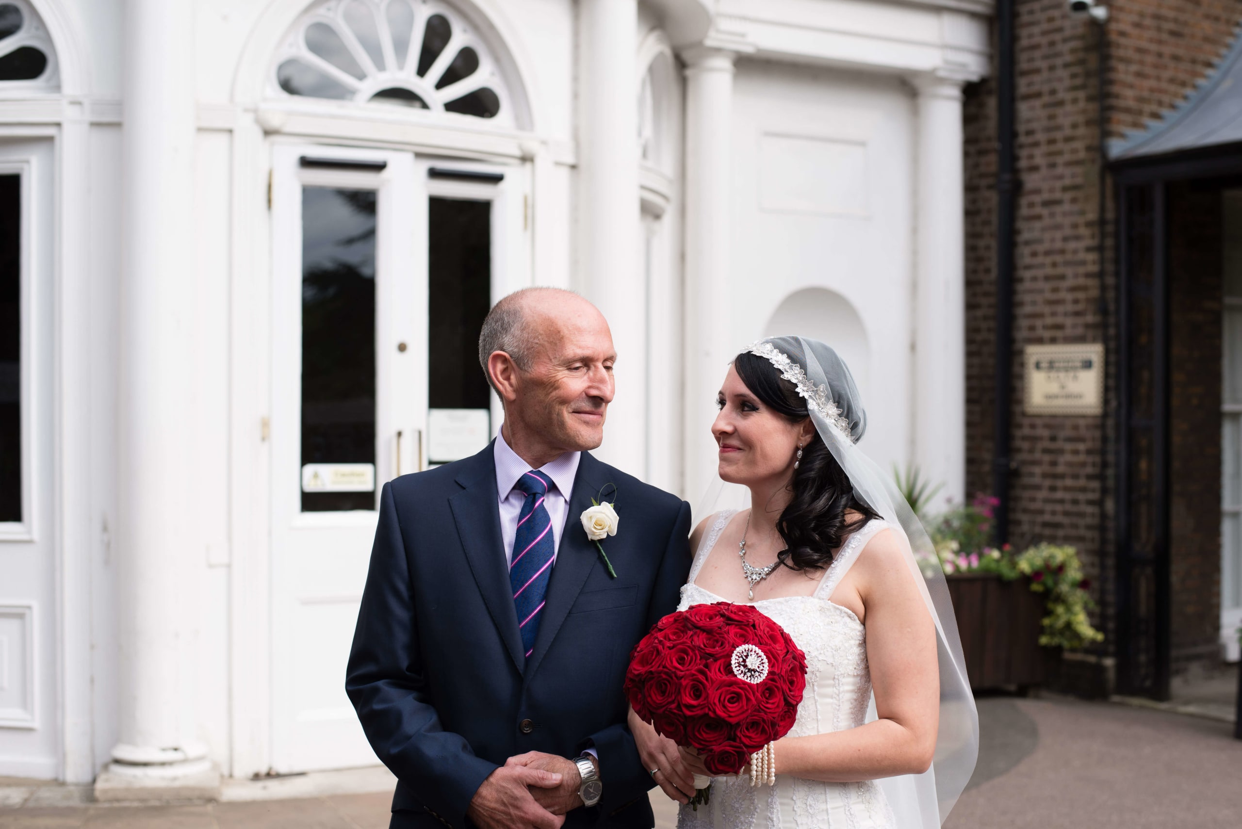 Bridebook.co.uk bride and father of the bride getting ready