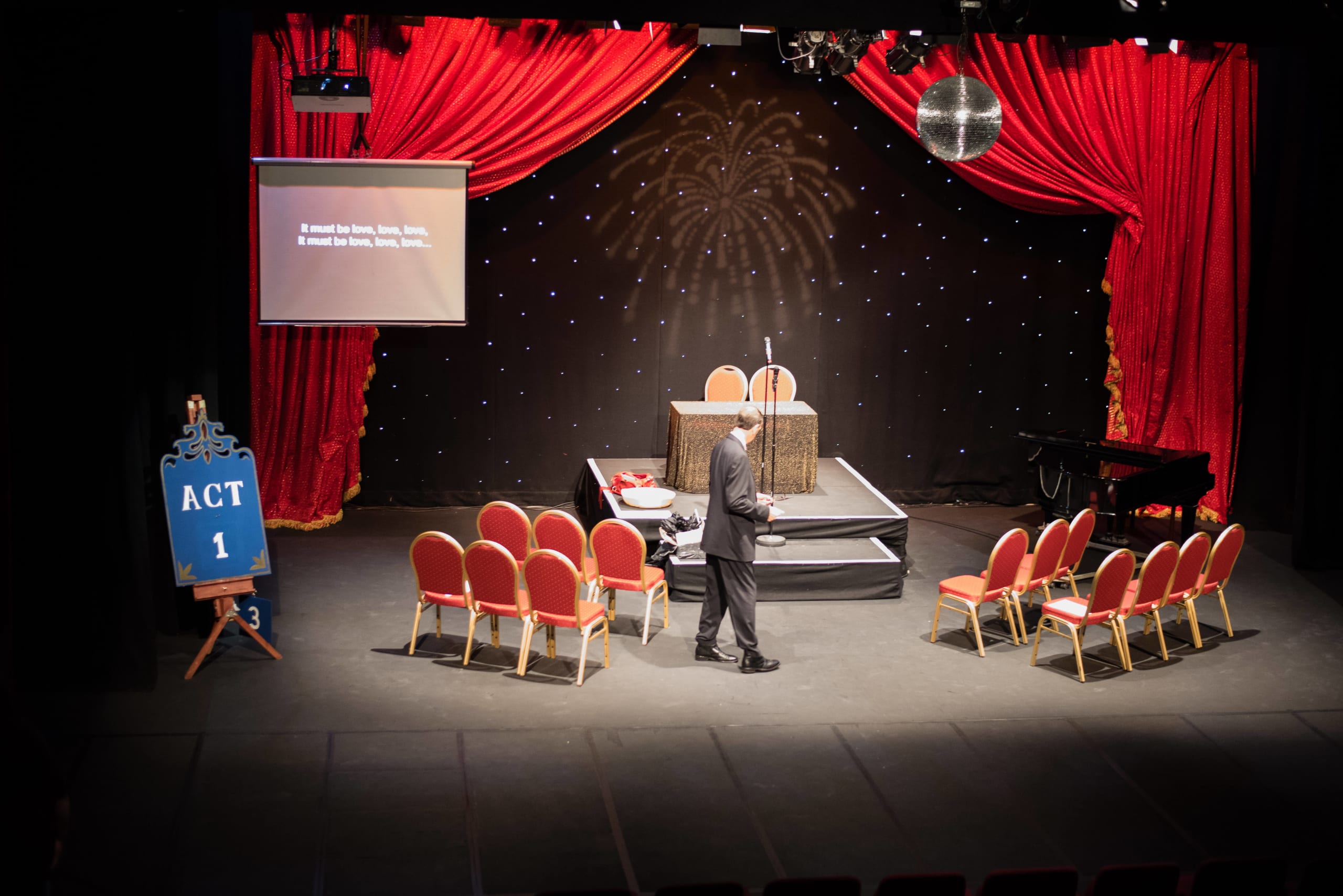 Bridebook.co.uk theatre wedding ceremony area on stage