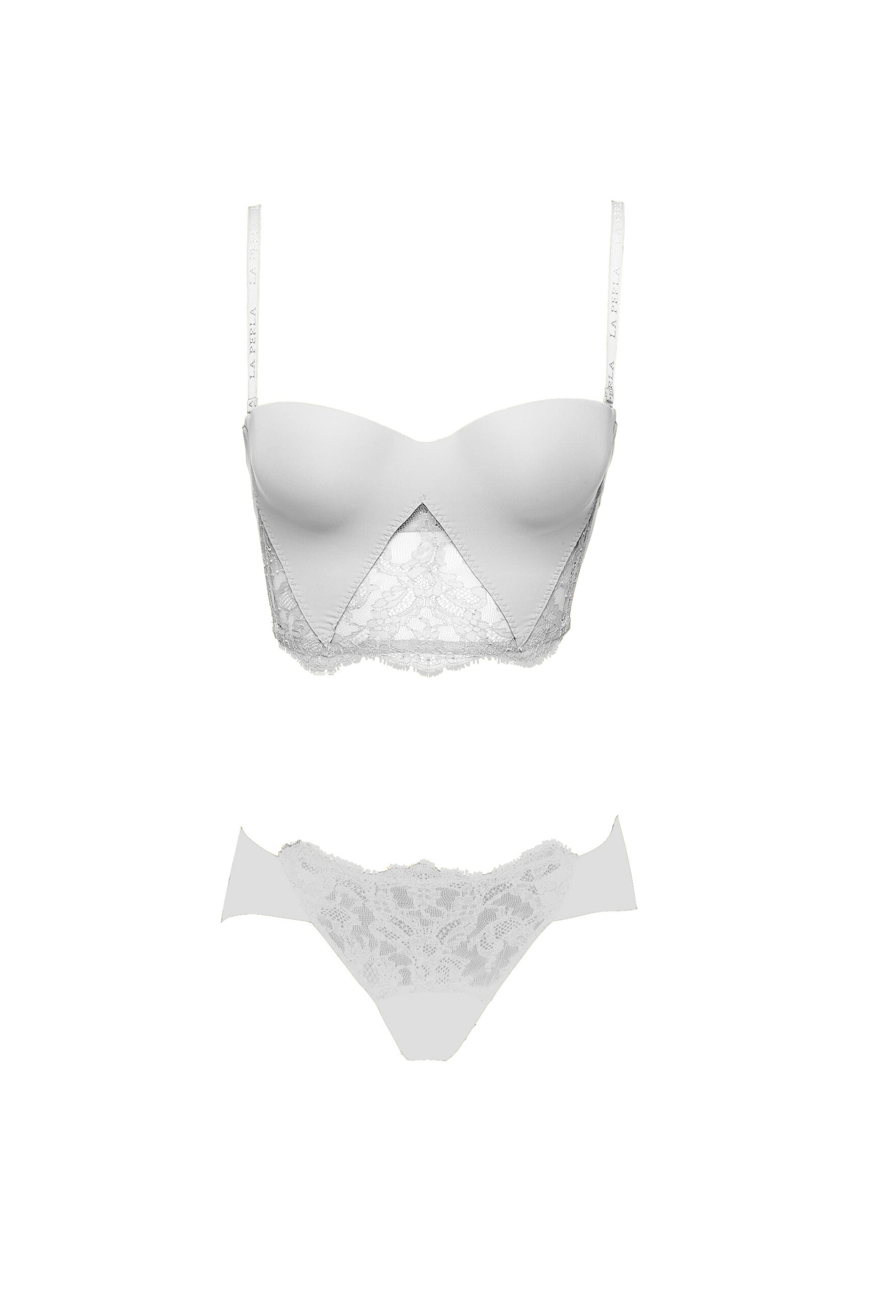 Bridebook.co.uk la perla two piece with lace cutout