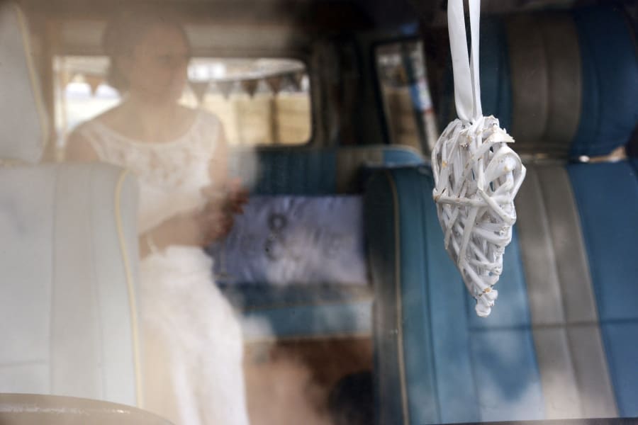 South West | Cornwall | Porthtowan | Autumn | Coastal | DIY | Blue | White | Bar | Real Wedding | Helen Court Photography #Bridebook #RealWedding #WeddingIdeas Bridebook.co.uk 