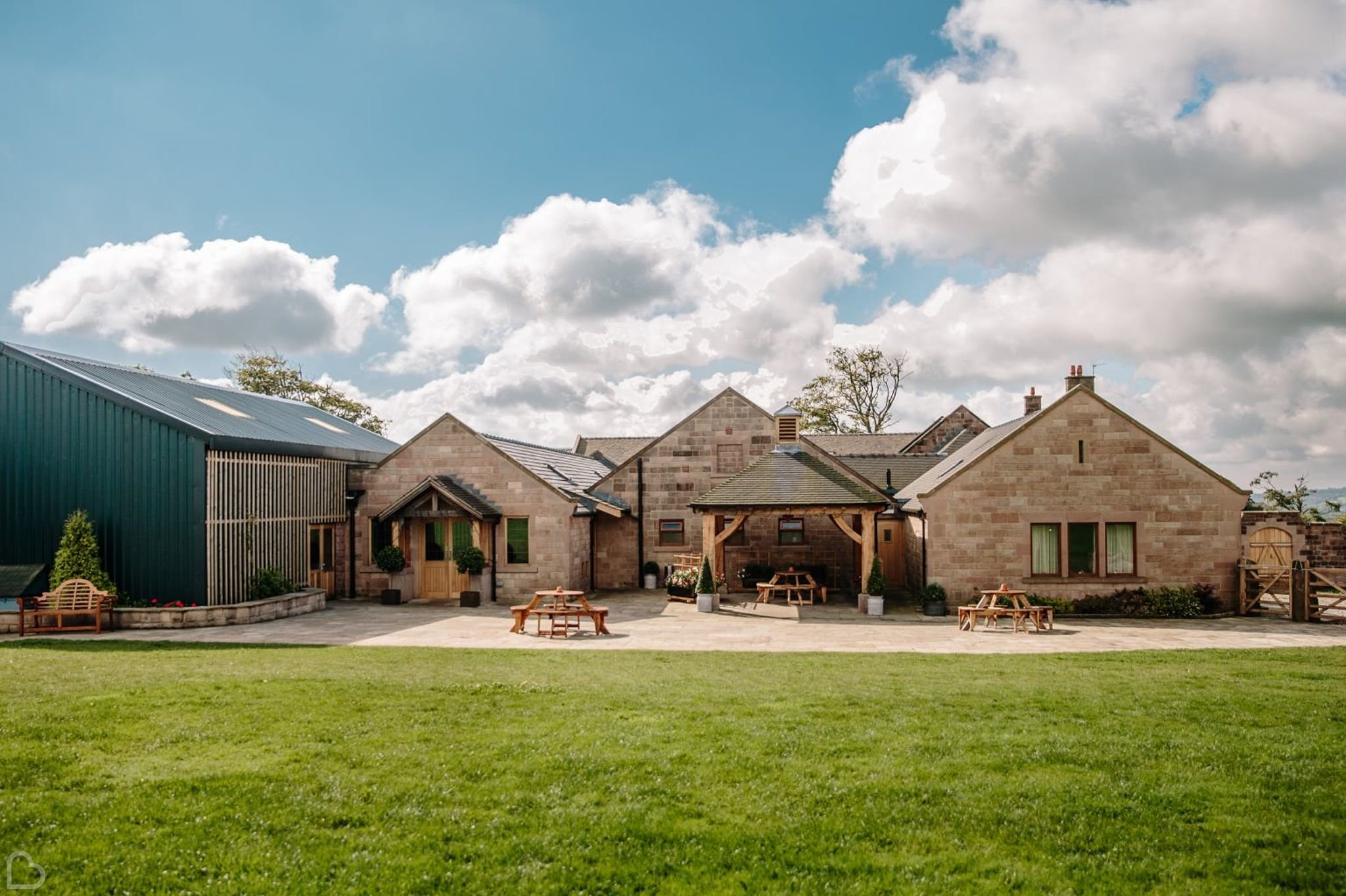 heaton house farm on a sunny day