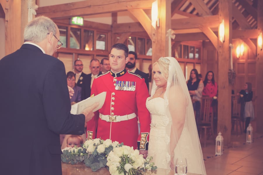 South West | Hampshire | Yatley | Winter | Classic | Traditional | Military | Blue | Gold | Barn | Real Wedding | Sarah Elvin #Bridebook #RealWedding #WeddingIdeas Bridebook.co.uk 