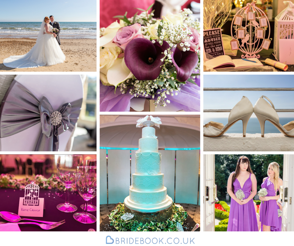 South West | Dorset | Bournemouth | Summer | Beach | Classic | Purple | Turquoise | Castle | Real Wedding | Jennie Franklin #Bridebook #RealWedding #WeddingIdeas Bridebook.co.uk 