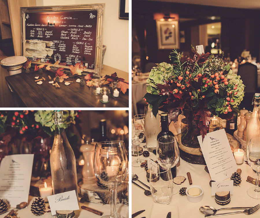 Rustic | Outdoor | Country | Autumn | Orange | Oxfordshire | Mill House Hotel | Peter Smart #Bridebook #RealWedding #WeddingIdeas #MillHouseHotel Bridebook.co.uk 