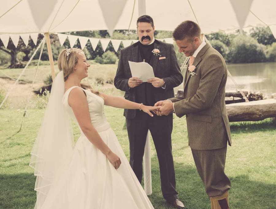 Country | Dorset | Forest | Marquee | Lake | Pink | Sopley Farm | Peter Smart #Bridebook #RealWedding #WeddingIdeas #SopleyFarm Bridebook.co.uk 