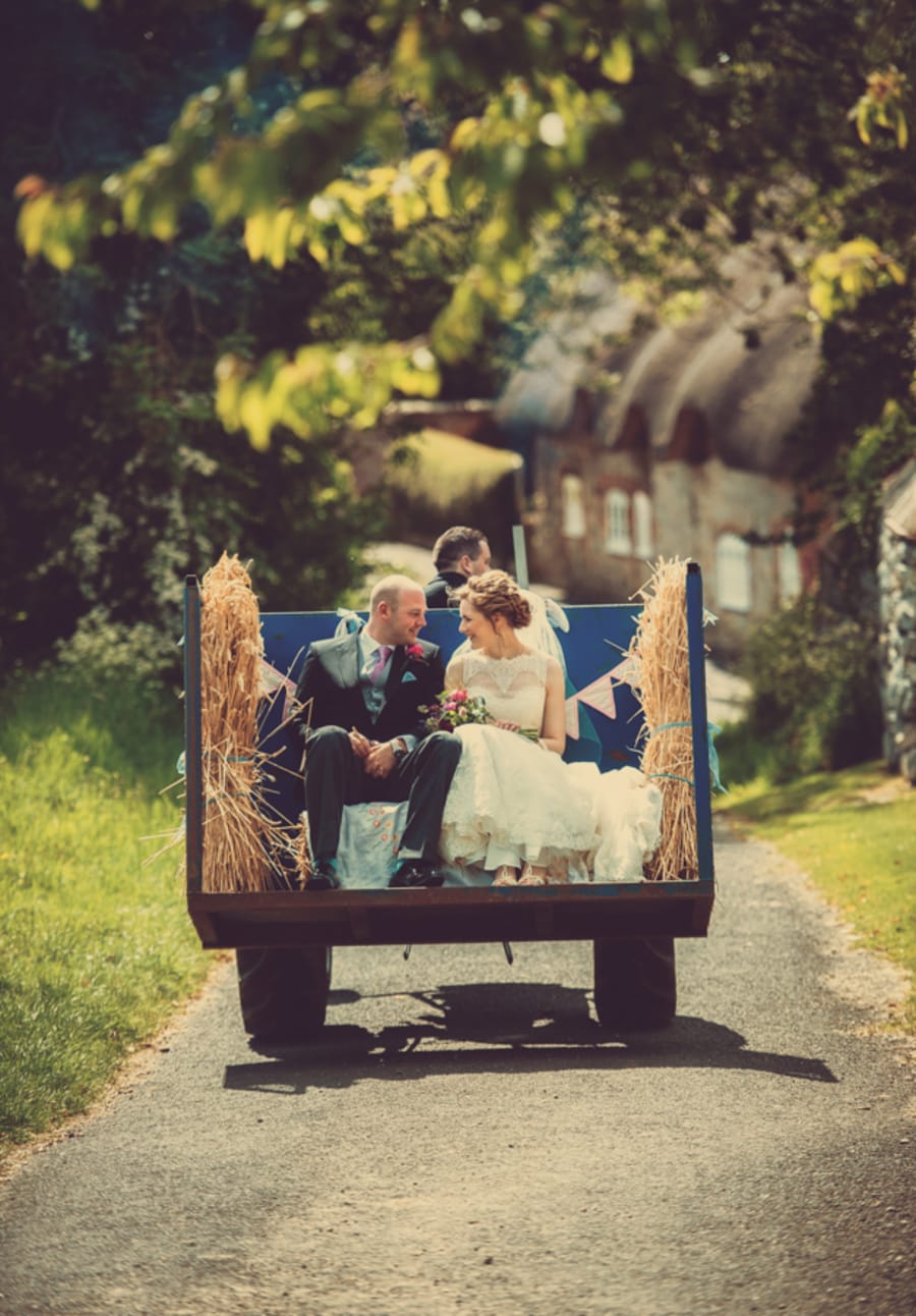 Outdoor | Farm | Barn | Rustic | Barn | Marquee | Tractor | Summer | Marlborough | Peter Smart #Bridebook #RealWedding #WeddingIdeas Bridebook.co.uk 