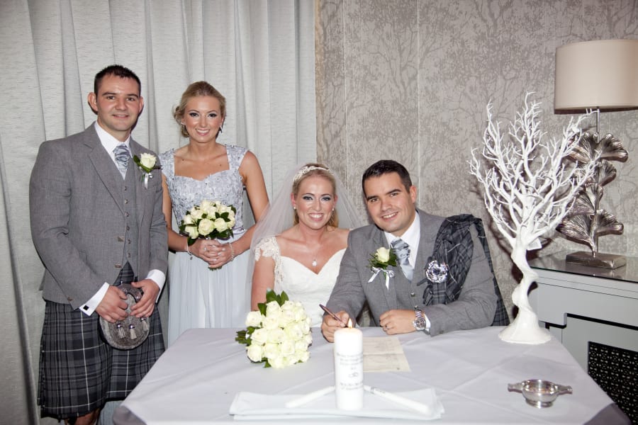 Scotland | Renfrewshire | Bishopton | Autumn | Classic | Modern | Blue | Cream | Country Club | Real Wedding | Sheila Galvin #Bridebook #RealWedding #WeddingIdeas Bridebook.co.uk 