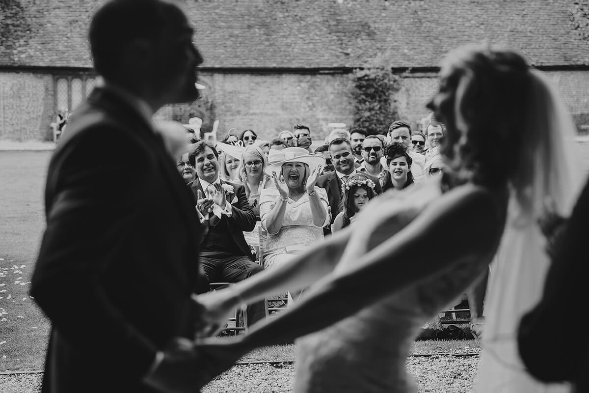 mother of bride excited to see her daughter get married