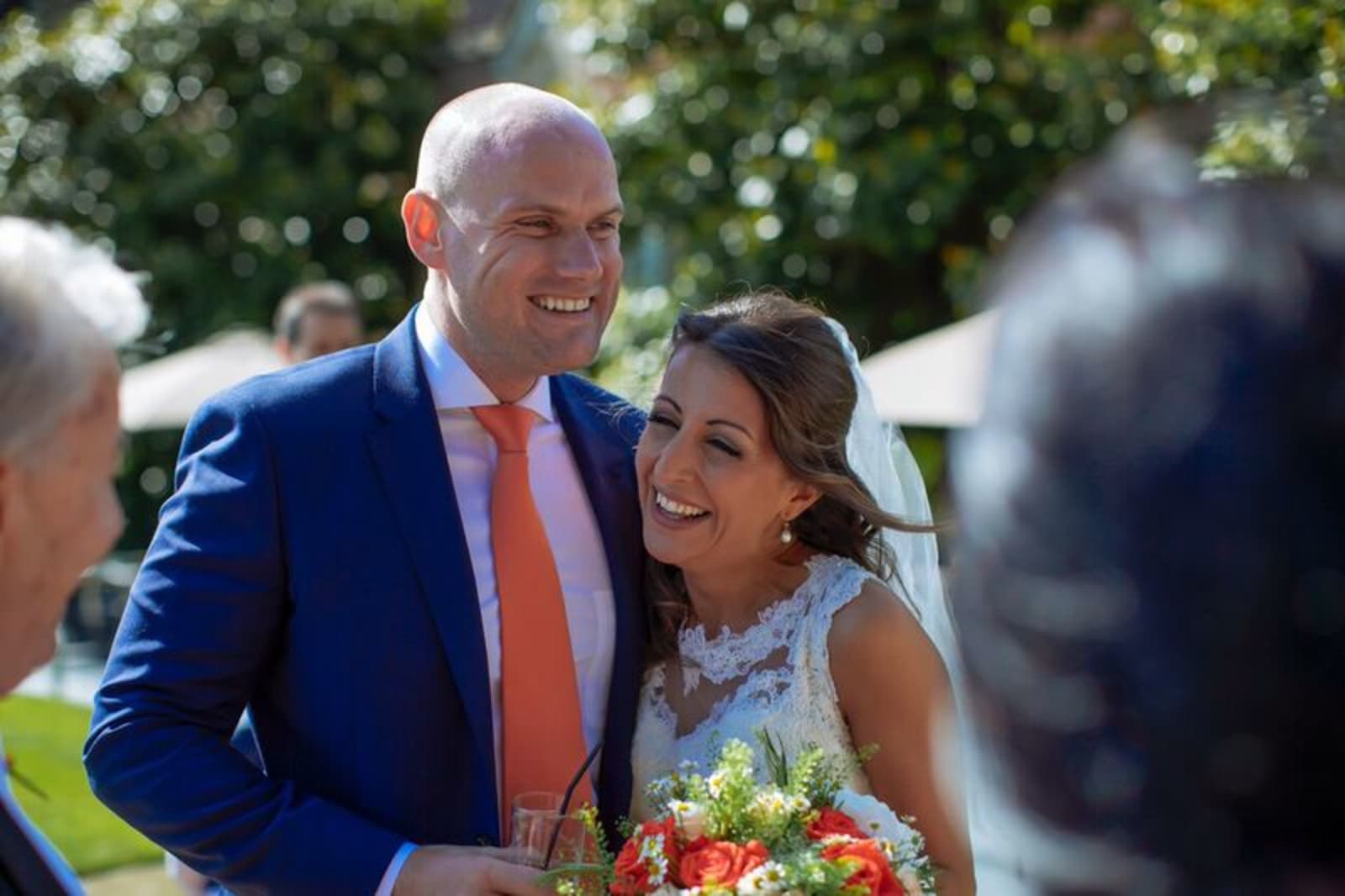 South East | Sussex | Crawley | Summer | Outdoor | Garden | Blue | Orange | Manor House | Real Wedding | Hajley Photography #Bridebook #RealWedding #WeddingIdeas Bridebook.co.uk 