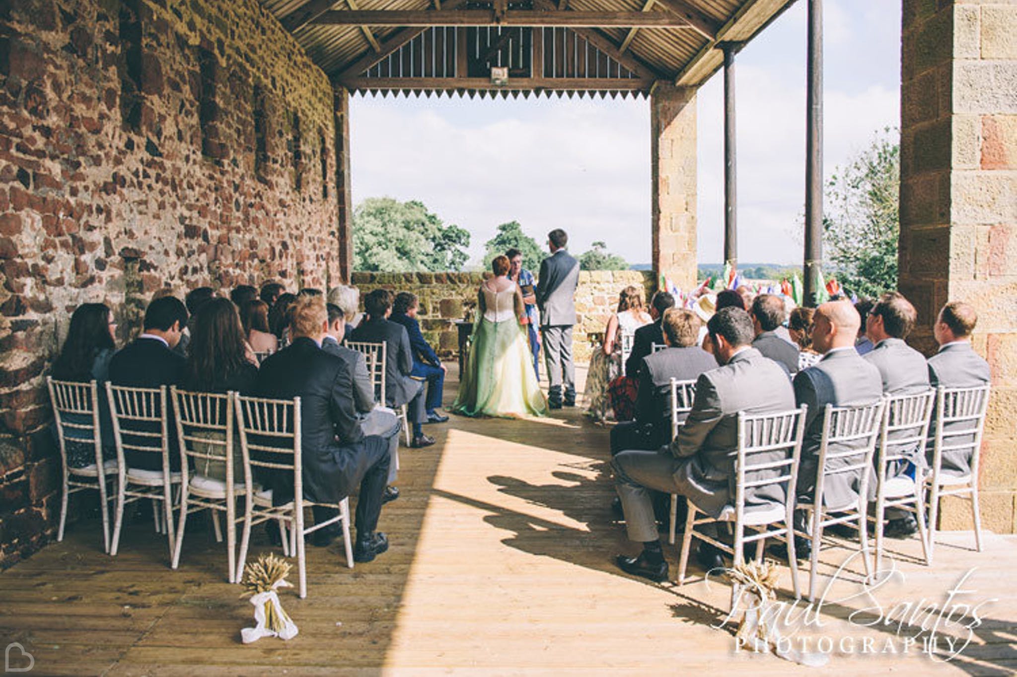 wedding ceremony in high house farm