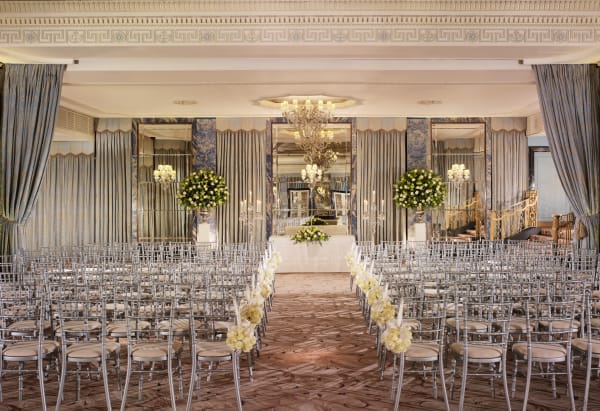 bridebook.co.uk a room in the dorchester set up for a wedding