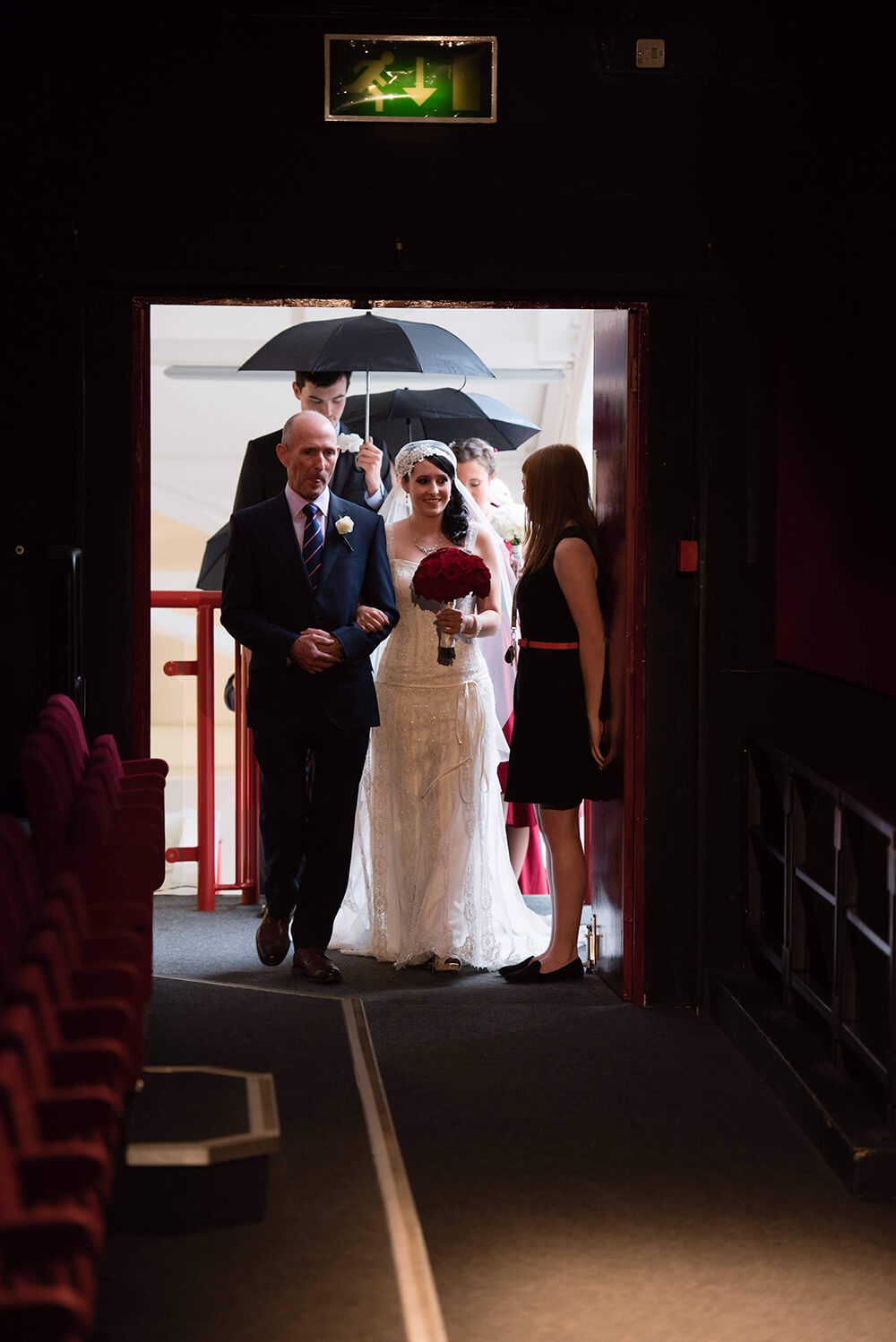 Bridebook.co.uk Bridal Party at the top of aisle