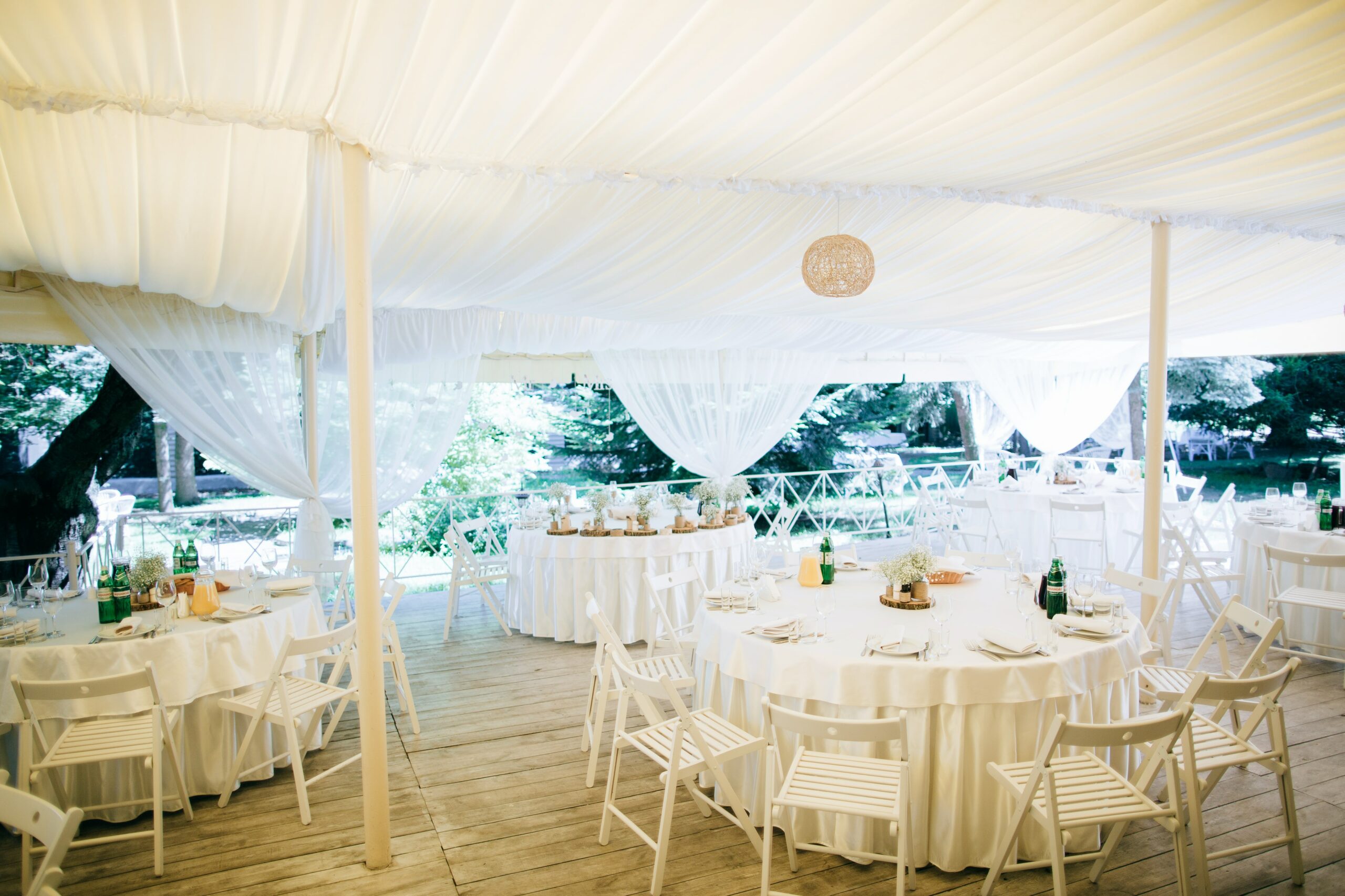 Bridebook.co.uk Marquee Summer Wedding White Drapes