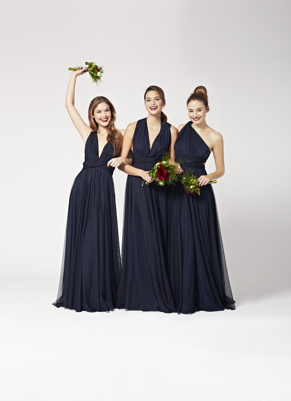 bridebook.co.uk-twobirds navy dresses smiling